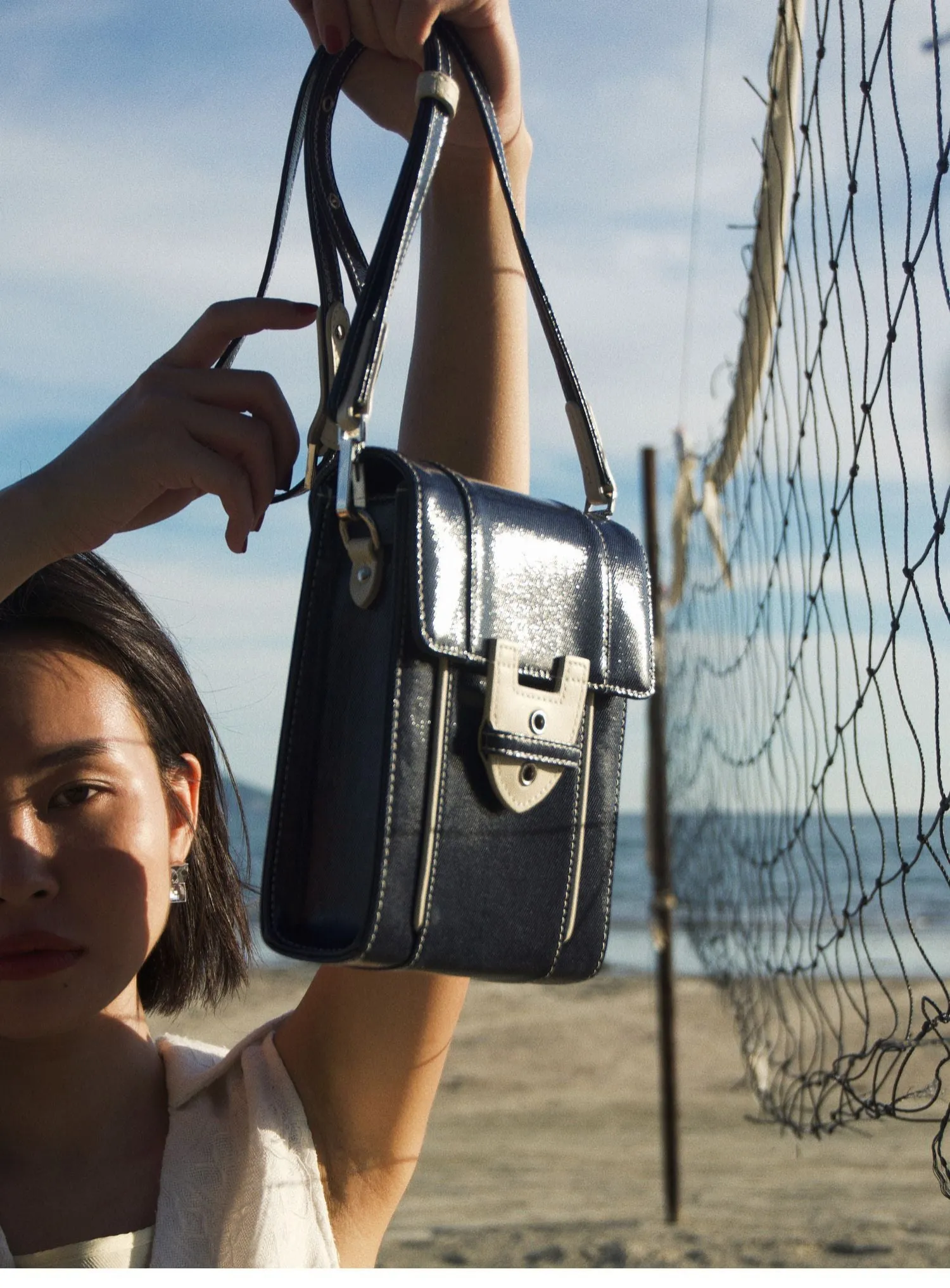 Small Denim Crossbody Bag