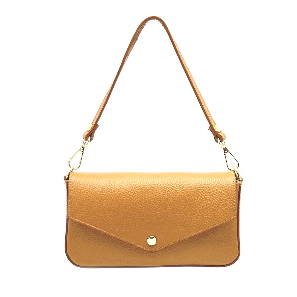 Small genuine leather shoulder bag, Made in Italy, art. 112489
