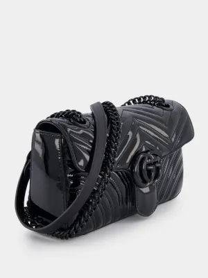 Small GG Marmont Patent-Leather Shoulder Bag