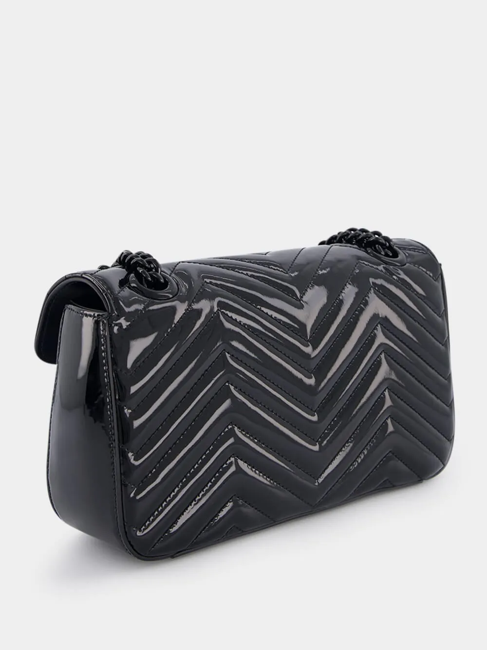 Small GG Marmont Patent-Leather Shoulder Bag