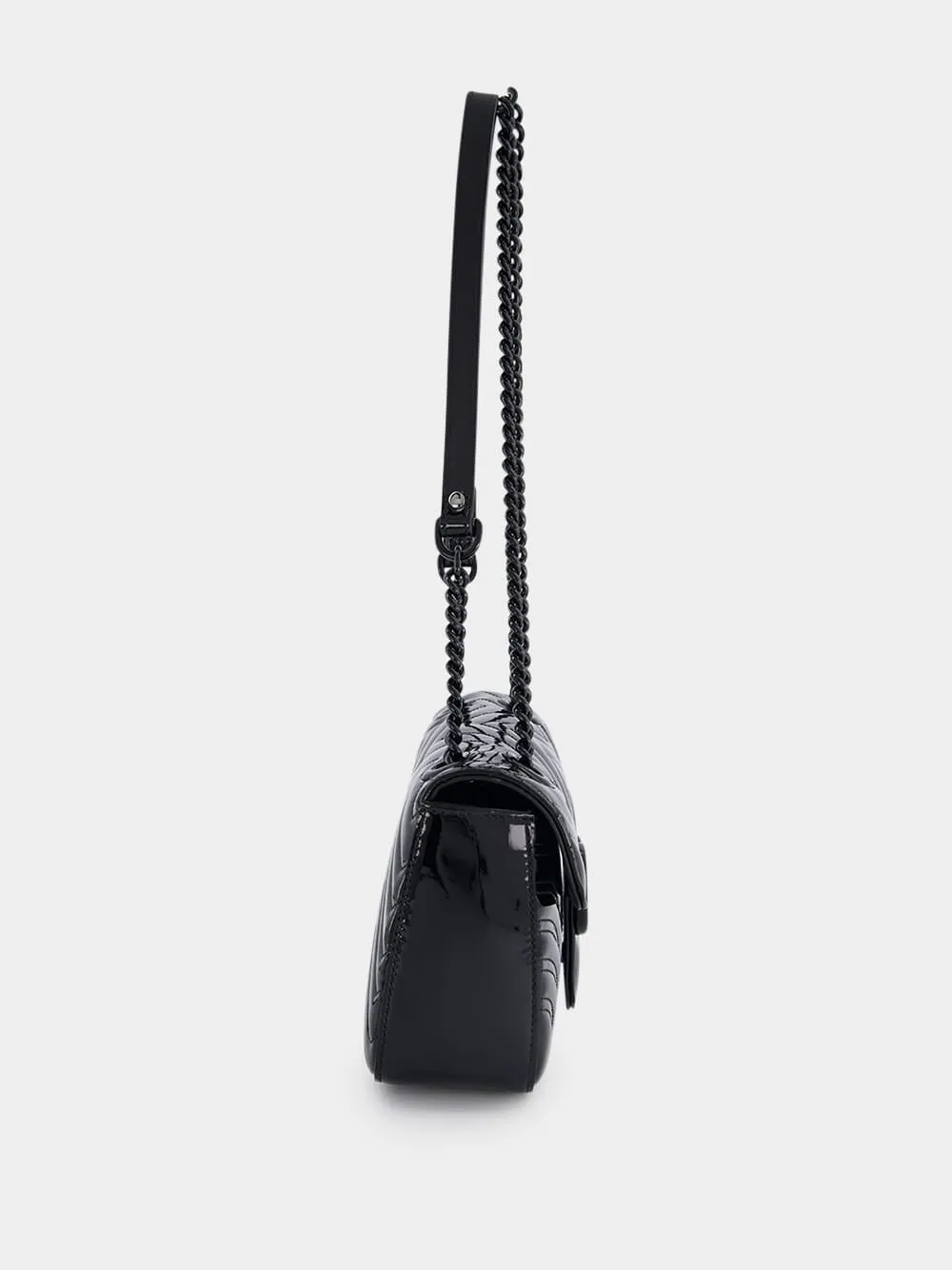 Small GG Marmont Patent-Leather Shoulder Bag