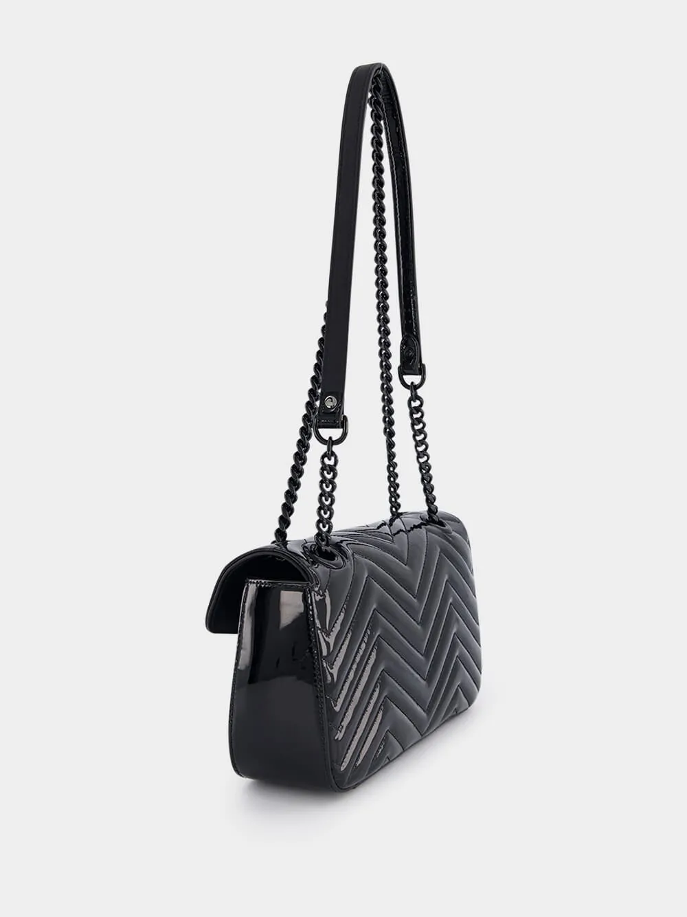 Small GG Marmont Patent-Leather Shoulder Bag