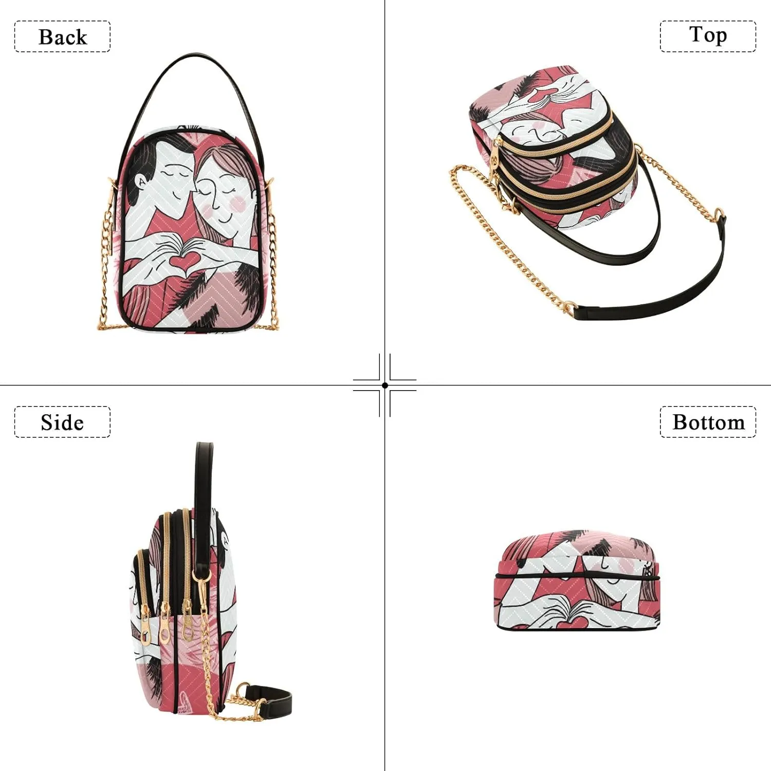 Small Handbag Crossbody Bag for Women Quilted Bags Shoulder Purse Phone Wallet Chain Bag