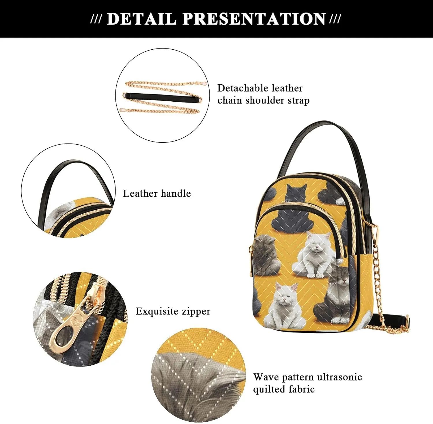 Small Handbag Crossbody Bag for Women Quilted Bags Shoulder Purse Phone Wallet Chain Bag