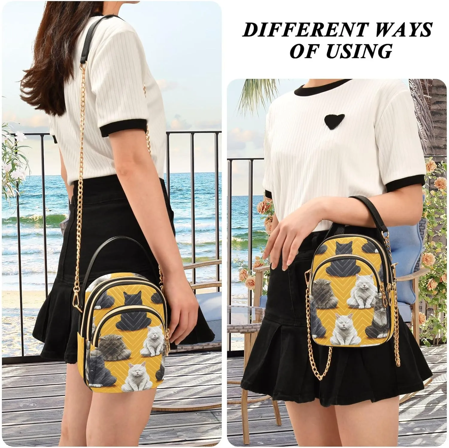 Small Handbag Crossbody Bag for Women Quilted Bags Shoulder Purse Phone Wallet Chain Bag