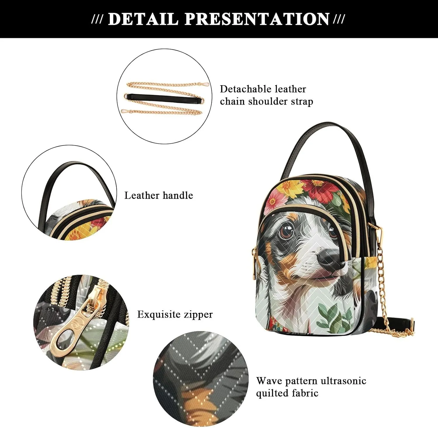 Small Handbag Crossbody Bag for Women Quilted Bags Shoulder Purse Phone Wallet Chain Bag