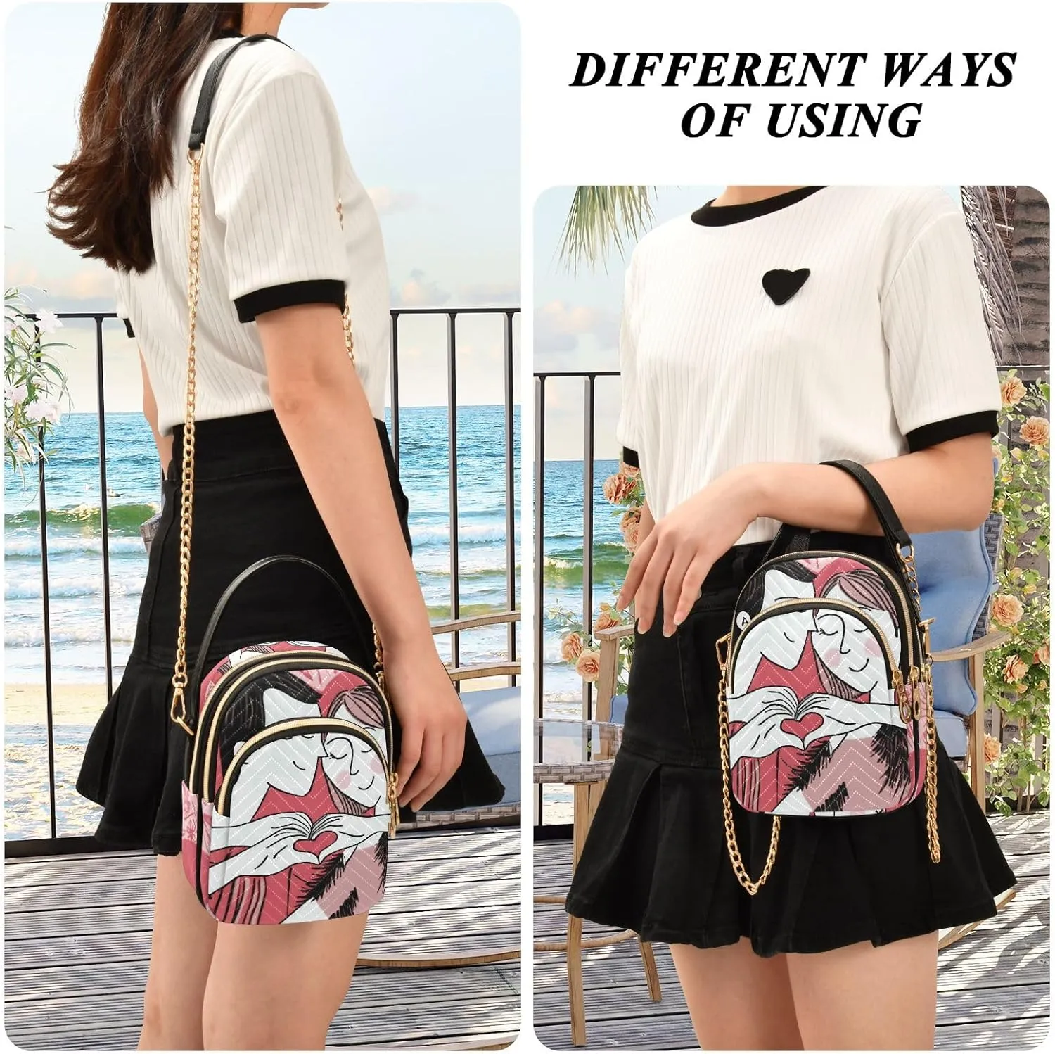 Small Handbag Crossbody Bag for Women Quilted Bags Shoulder Purse Phone Wallet Chain Bag
