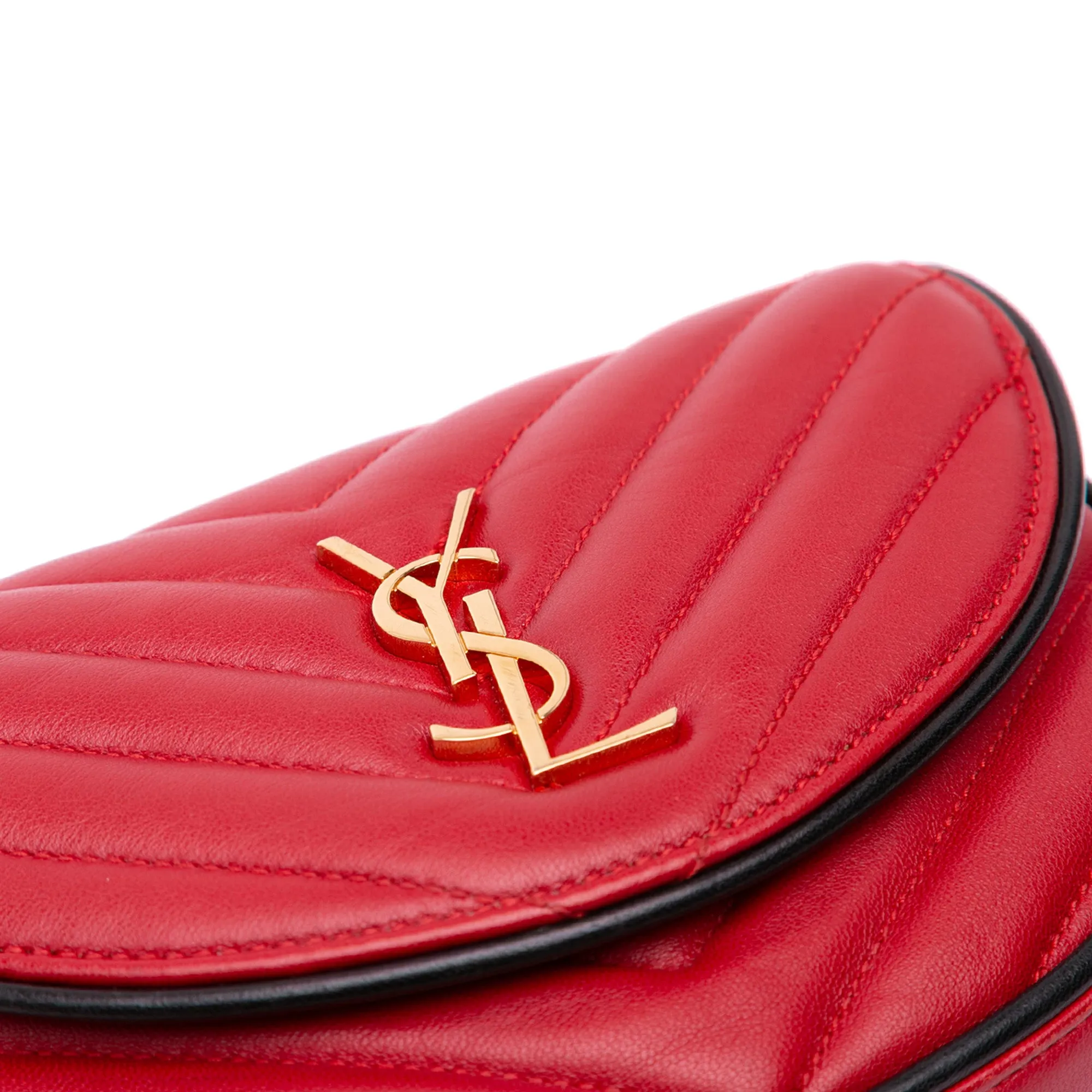 Small Leather Monogram Bubble Chain Shoulder Bag