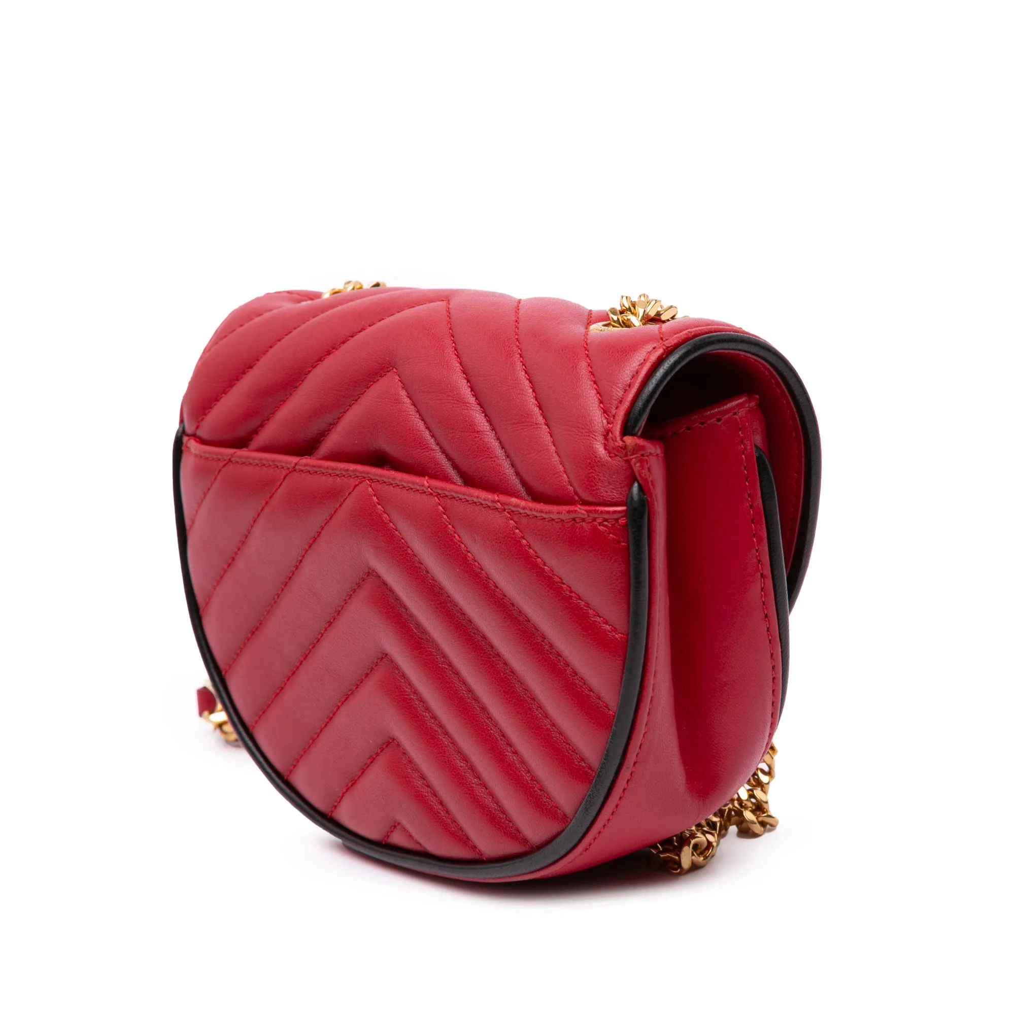 Small Leather Monogram Bubble Chain Shoulder Bag