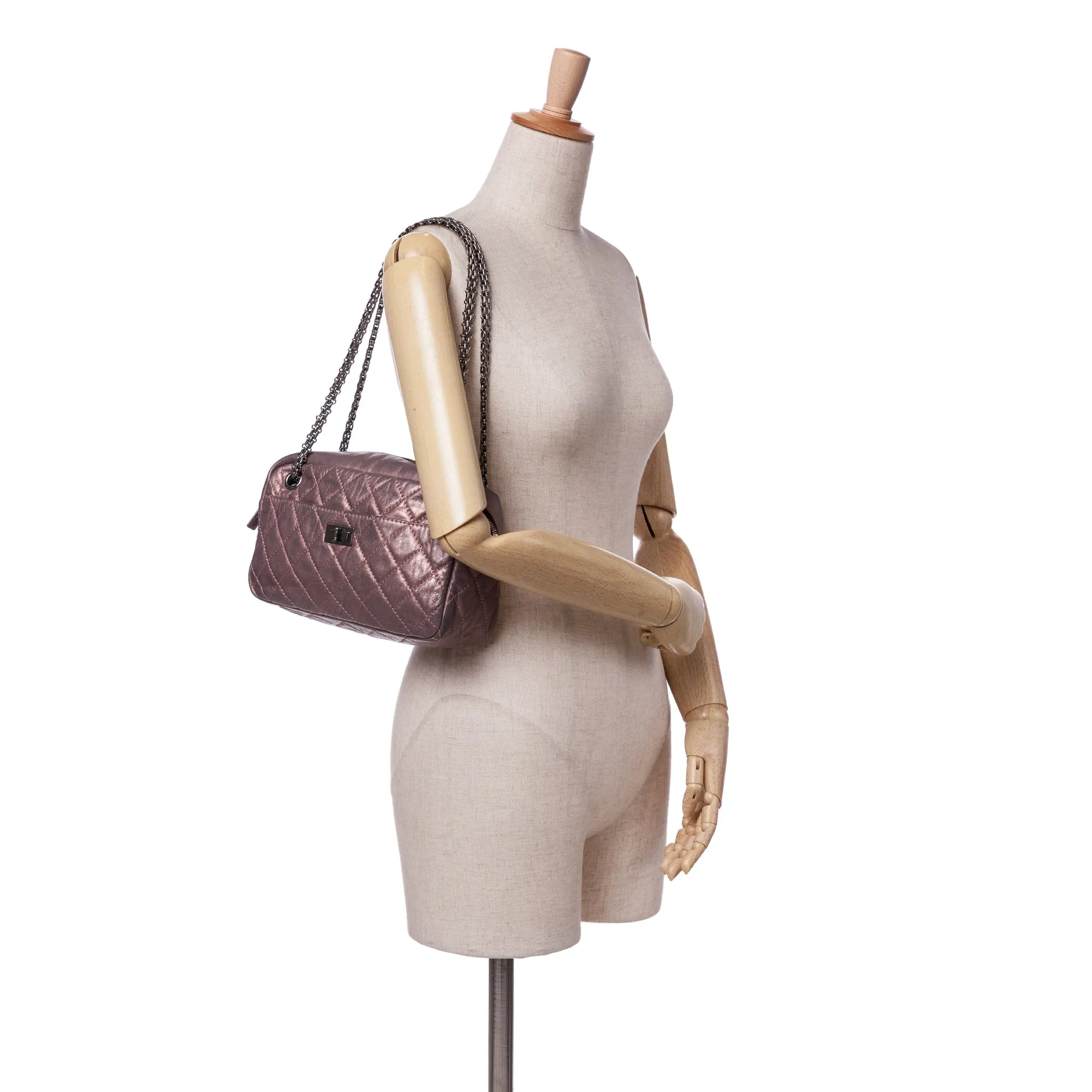 Small Reissue 2.55 Quilted Aged Calfskin Camera Bag