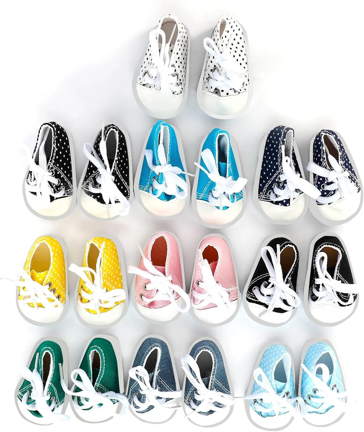 SOTOGO 10 Pairs of 18 Inch Doll Shoes Fits for American 18 Inch Doll Include Canvas Sneakers Tennis Shoes