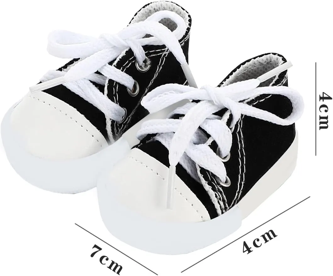 SOTOGO 10 Pairs of 18 Inch Doll Shoes Fits for American 18 Inch Doll Include Canvas Sneakers Tennis Shoes