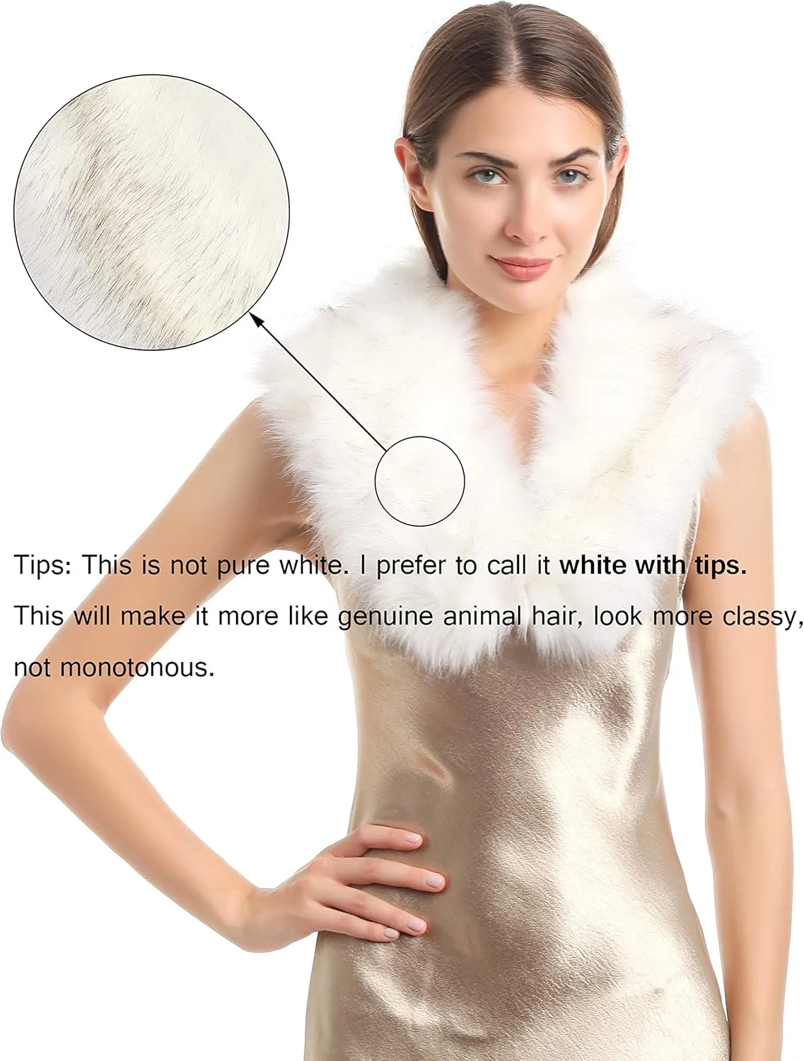 Soul Young Faux Fur Collar Women's Neck Warmer Scarf Wrap
