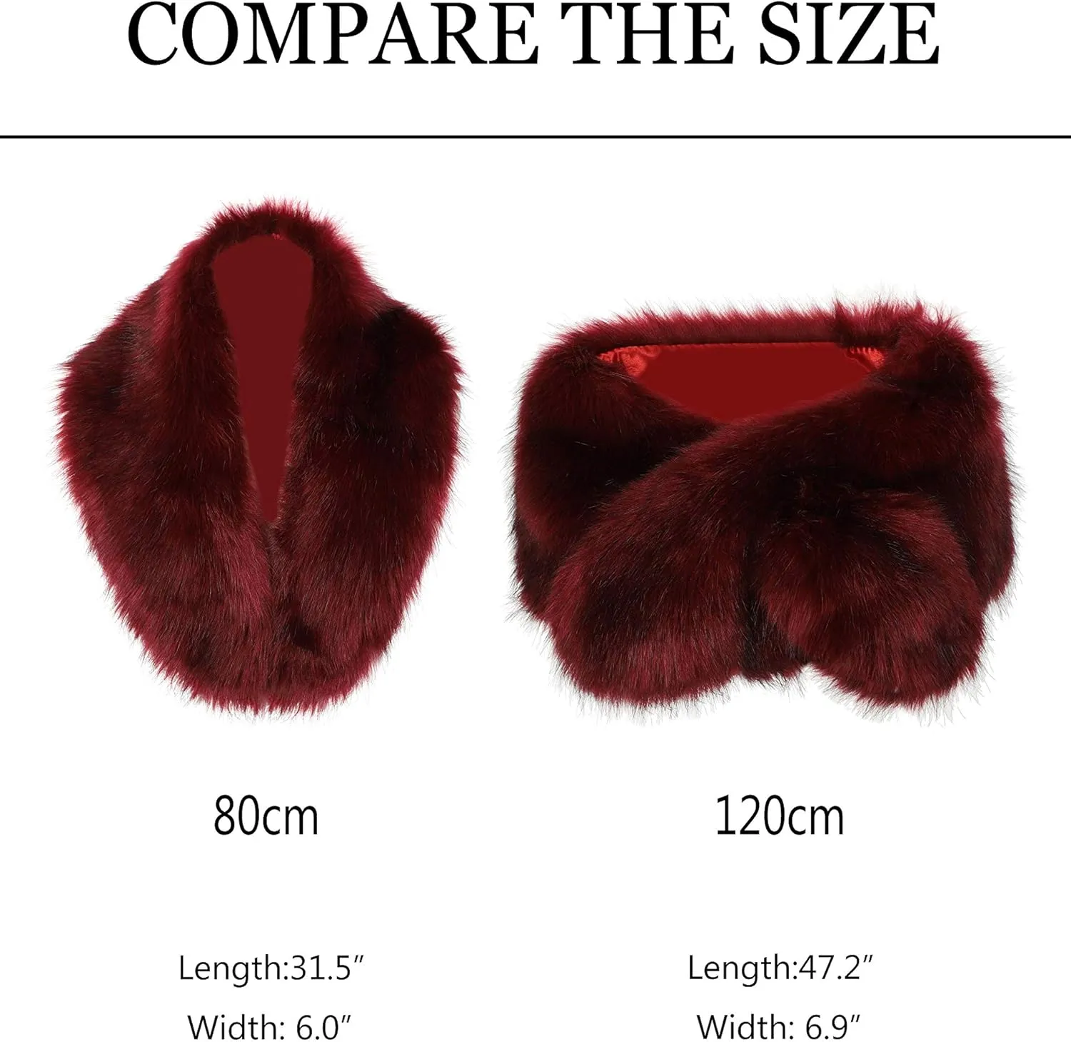 Soul Young Faux Fur Collar Women's Neck Warmer Scarf Wrap