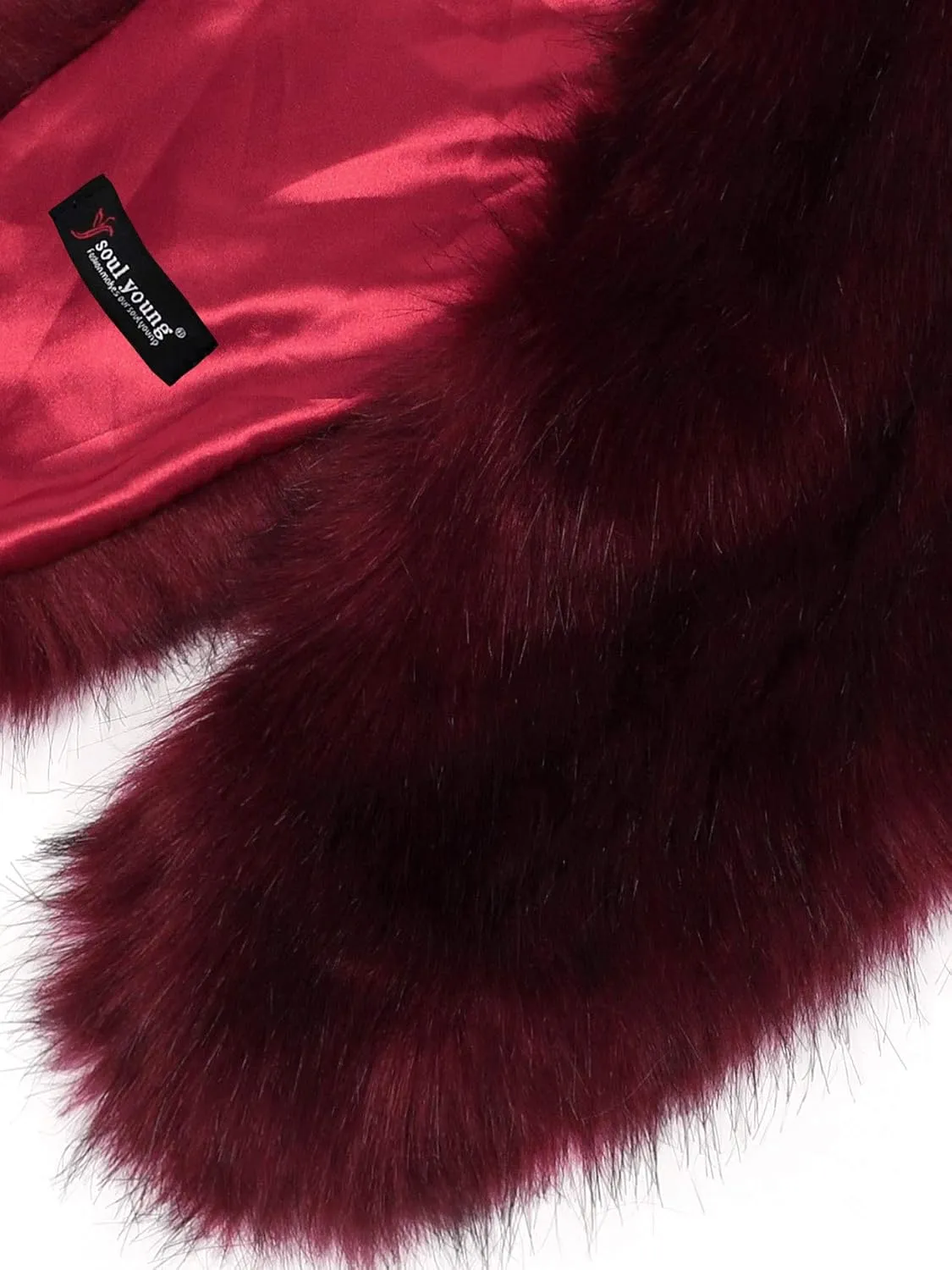 Soul Young Faux Fur Collar Women's Neck Warmer Scarf Wrap