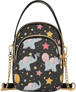 Star Elephant Balloon Crossbody Bag for Women Mini Cell Phone Purse Women's Shoulder Handbag