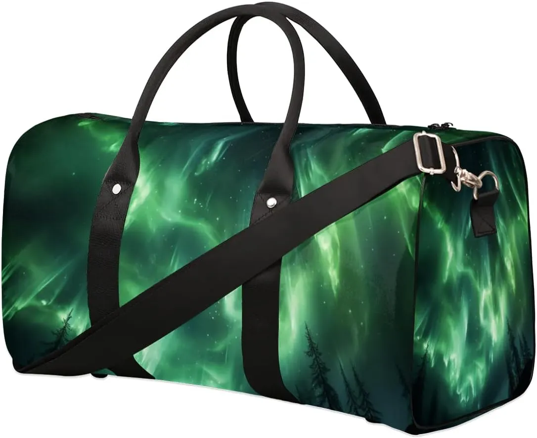 Starry Galaxy Travel Duffel Bag for Women Men Waterproof Foldable Overnight Weekender Bag Large Capacity Sports Gym Bag