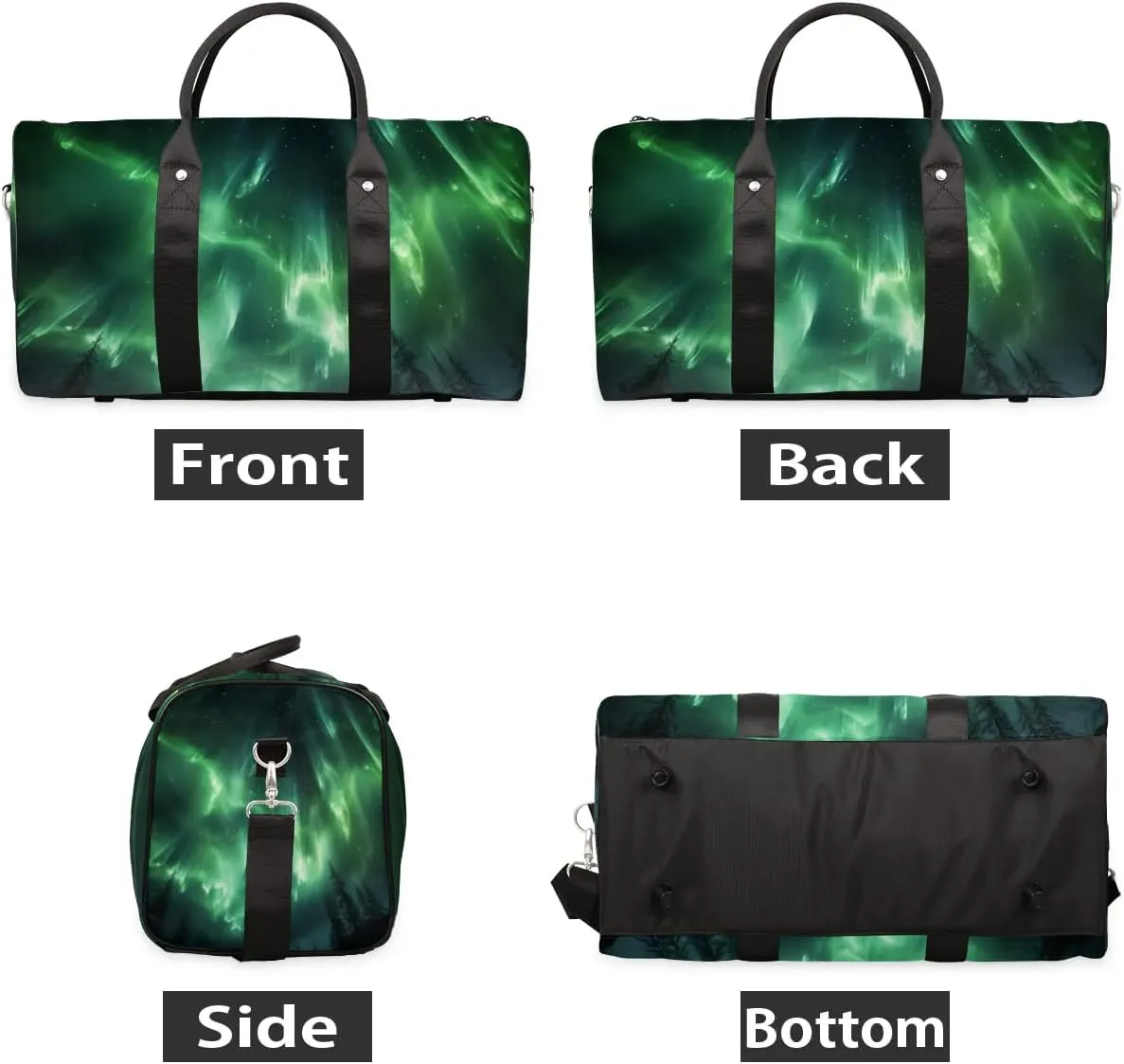 Starry Galaxy Travel Duffel Bag for Women Men Waterproof Foldable Overnight Weekender Bag Large Capacity Sports Gym Bag