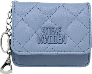 Steve Madden Bwren Flap Wallet with Keyring (Blue Haze)