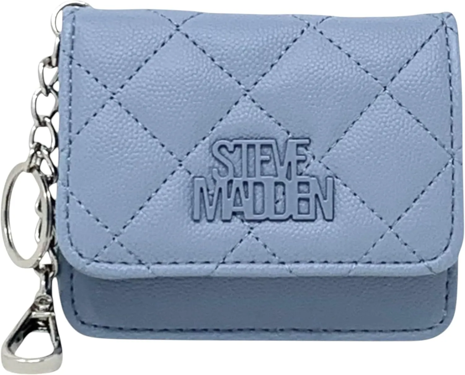 Steve Madden Bwren Flap Wallet with Keyring (Blue Haze)
