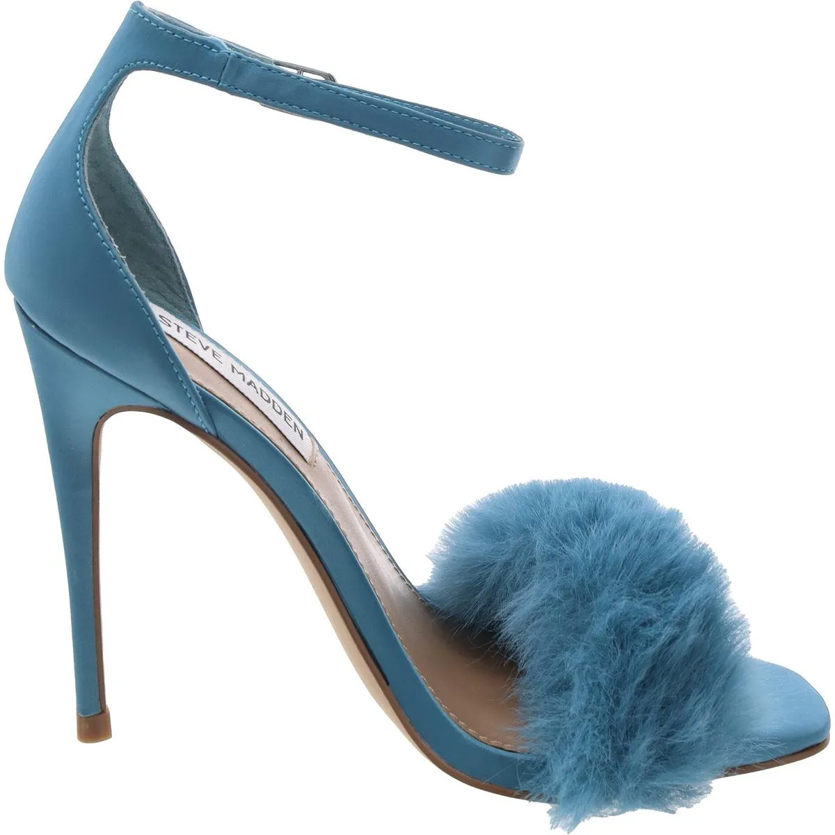 Steve Madden Womens Kippins Faux Suede Ankle Strap Heels