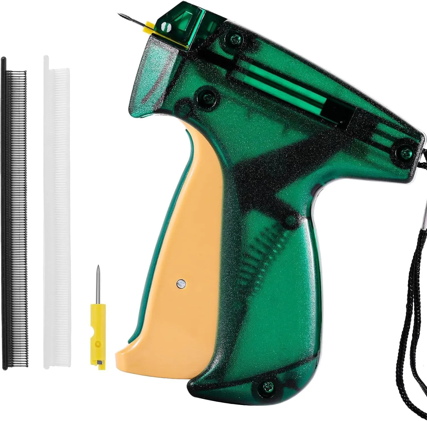 Stitch Quick Clothing Fixer, Fine Stitch Tag Gun for Clothing Mini Stitch Gun for Clothes Sewing Quilting Hemming Quick Stitch Tag Gun with 1 Needle, 1500 Black & 1500 White 4.4mm Fasteners