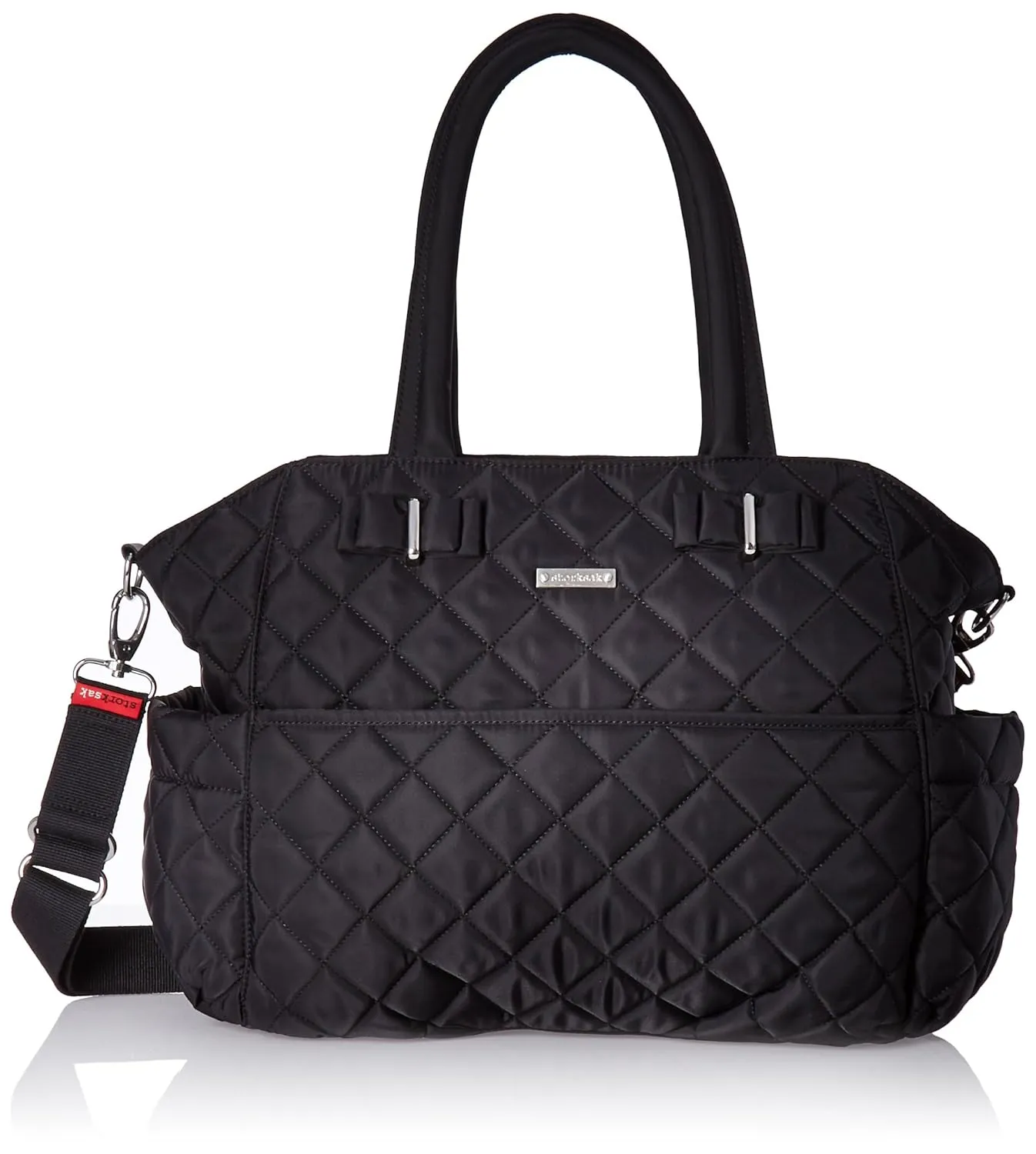 Storksak Bobby Quilted Shoulder Bag Diaper Bag, Black