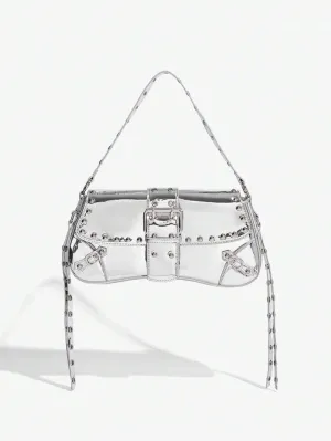 Studded Detail Shoulder Bag