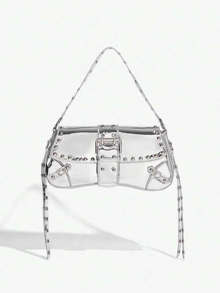 Studded Detail Shoulder Bag