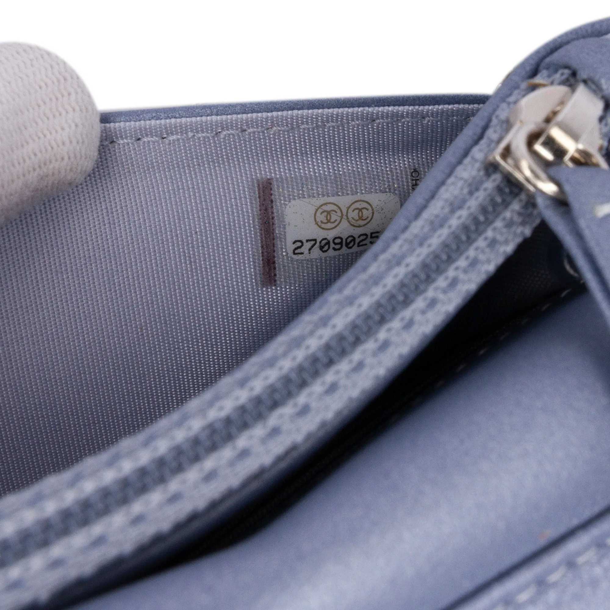 Studded Lambskin Camellia Wallet On Chain