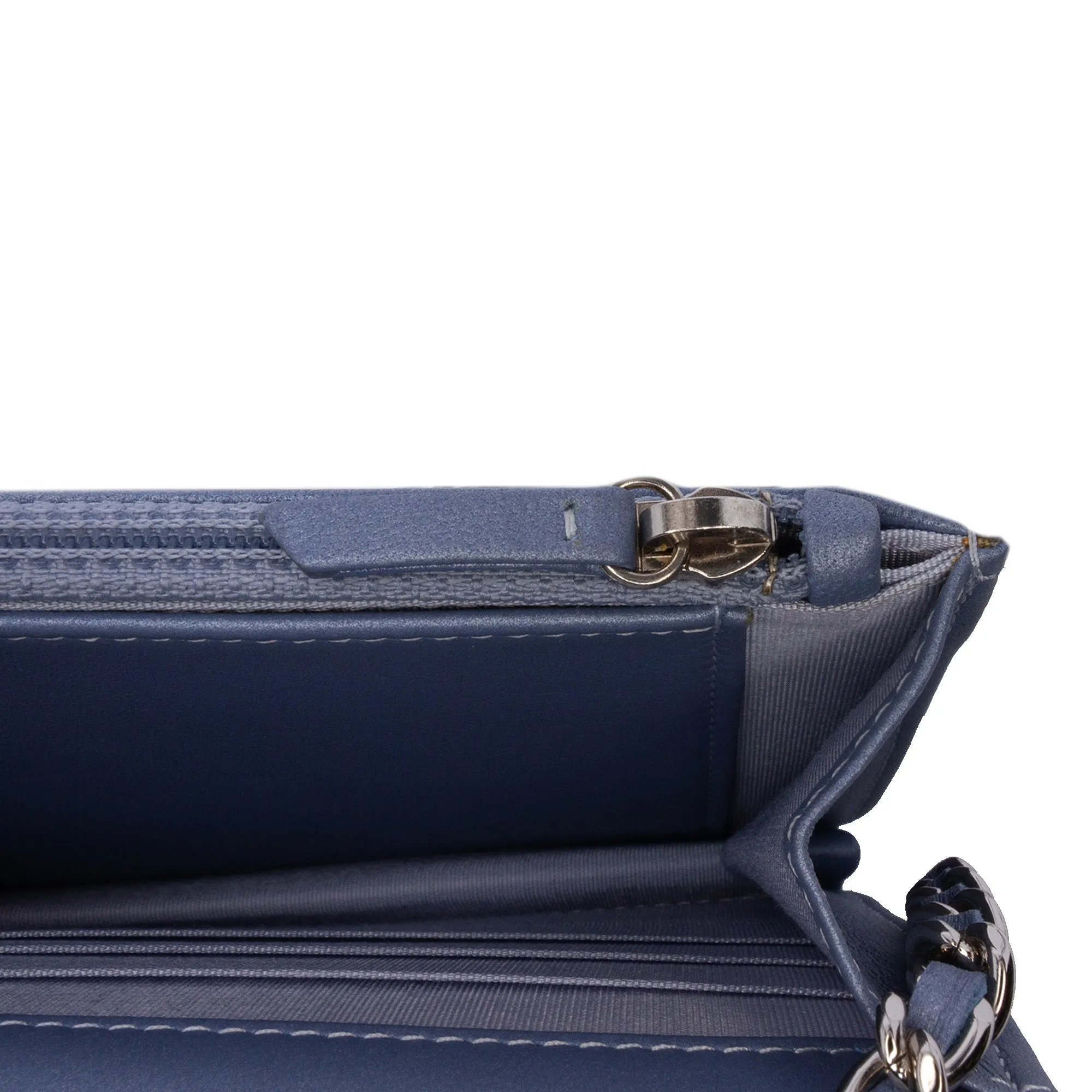 Studded Lambskin Camellia Wallet On Chain