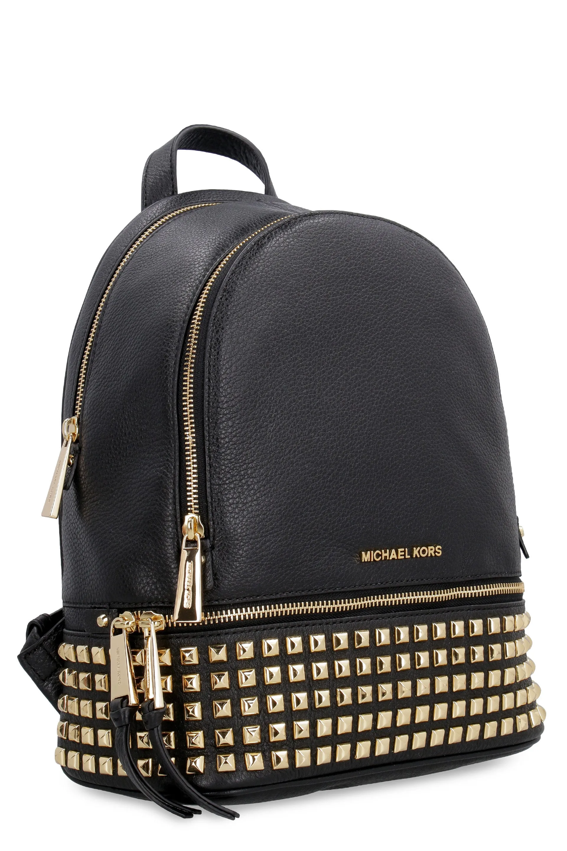 Studded leather backpack