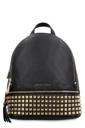 Studded leather backpack