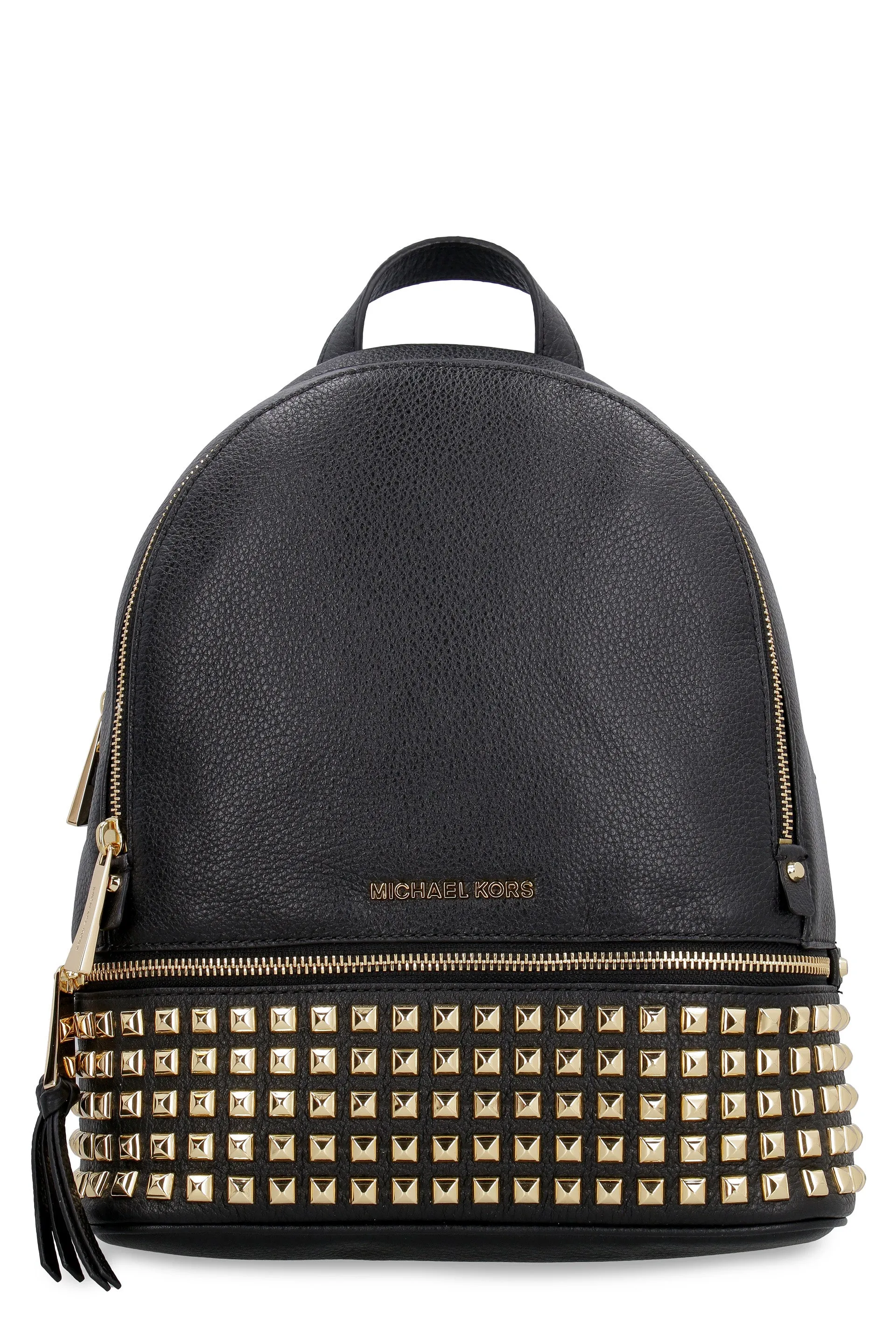 Studded leather backpack