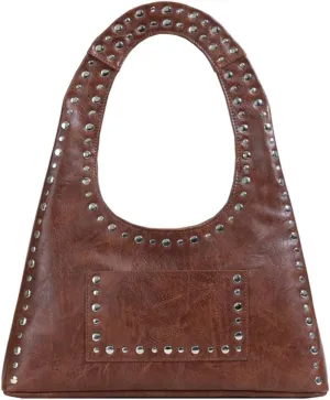 Studded Purses for Women Vegan Leather Handbag Vintage Y2K Tote Purse Stud Crescent Shoulder Bag Underarm Bag 2025