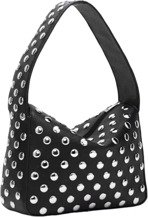 Studded Purses Y2k Shoulder Bag 90s Punk Women Small Shouder Purse Vegan Leather Designer Handbags Streetwear 2000s