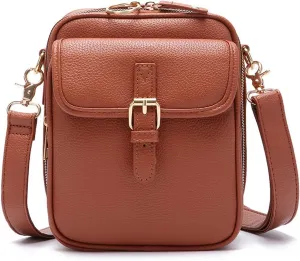 Successivei Crossbody Leather Bag,Urvashi Crossbody Bag Zealburst Vintage Double Layer Large Capacity Mini Cross Bags
