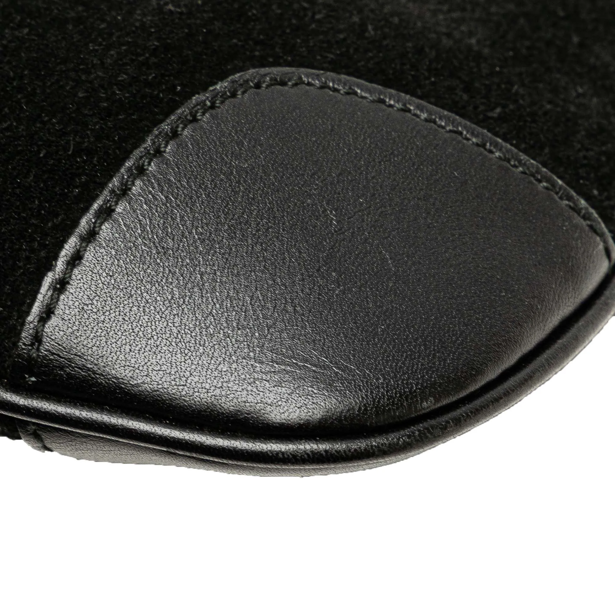 Suede Tiger Head Shoulder Bag