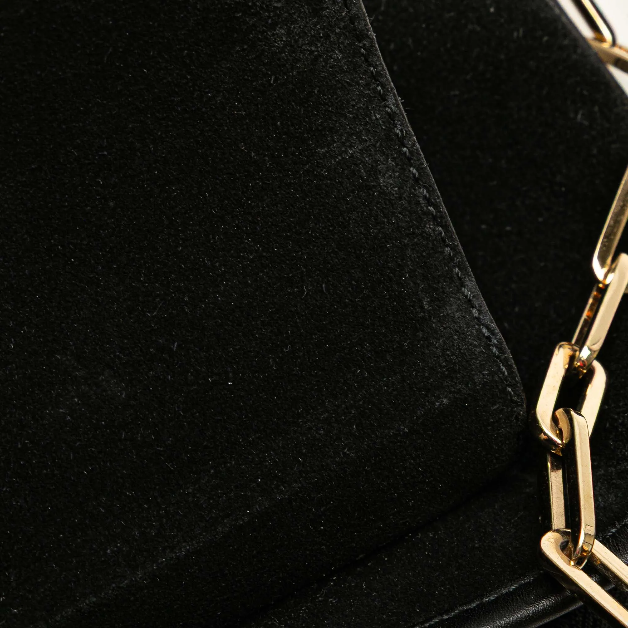 Suede Tiger Head Shoulder Bag