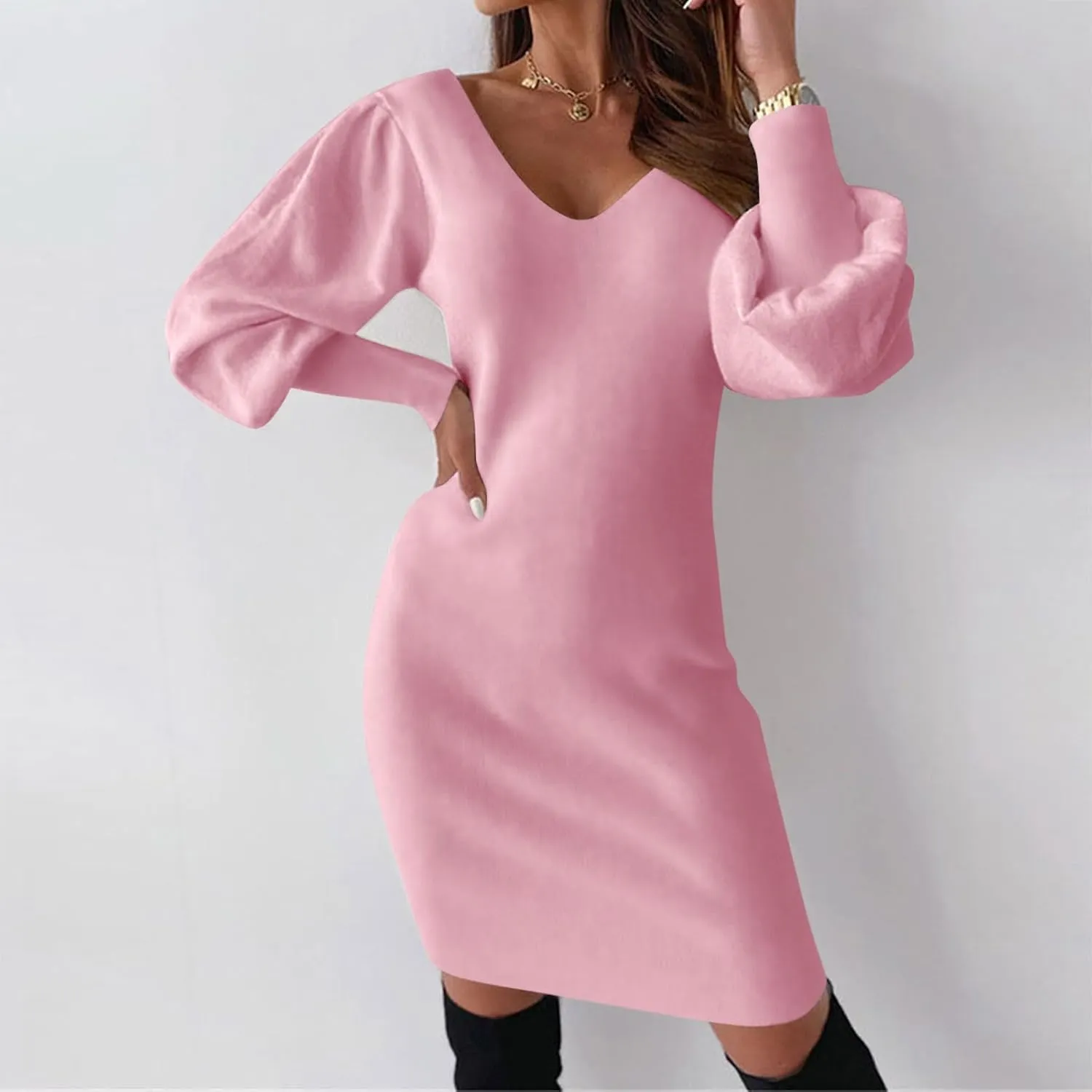 Summer Dresses for Women 2025 V-Neck Long Sleeve Sundresses A-Line Ladies Elegant Lace Crochet Beach Mini Dress