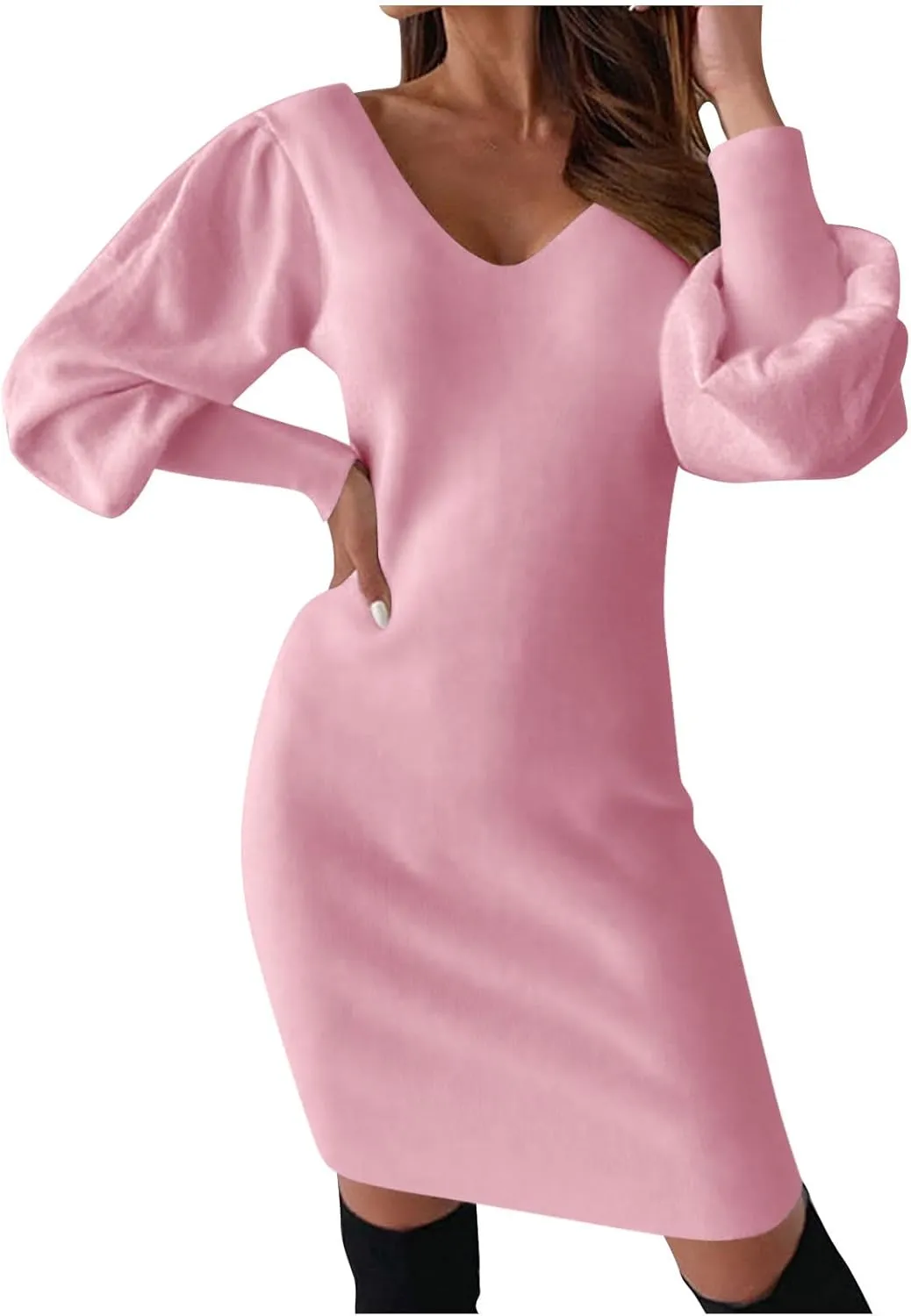 Summer Dresses for Women 2025 V-Neck Long Sleeve Sundresses A-Line Ladies Elegant Lace Crochet Beach Mini Dress