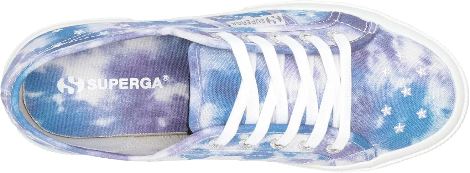 Superga Women's 2750 Print Stars Embroidery Sneaker