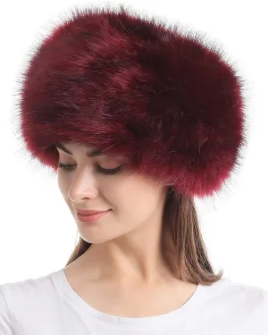 sy soul young Women's Winter Faux Fur Cossak Russian Style Hat Warm Cap