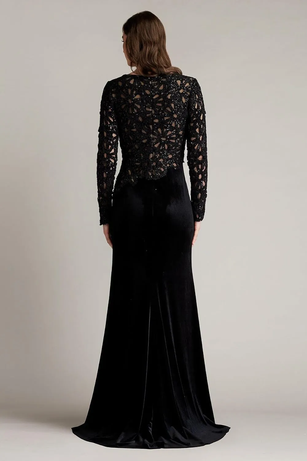 Tadashi Shoji Sinnott Chenille Embroidered Gown