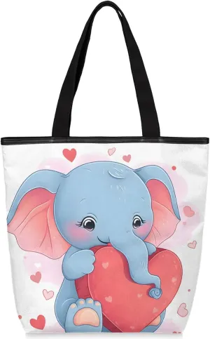 Tavisto Women’s Large Canvas Tote Bag, Zippered Handbag with Inner Pocket Suitable for Beach, Books, Grocery Shopping