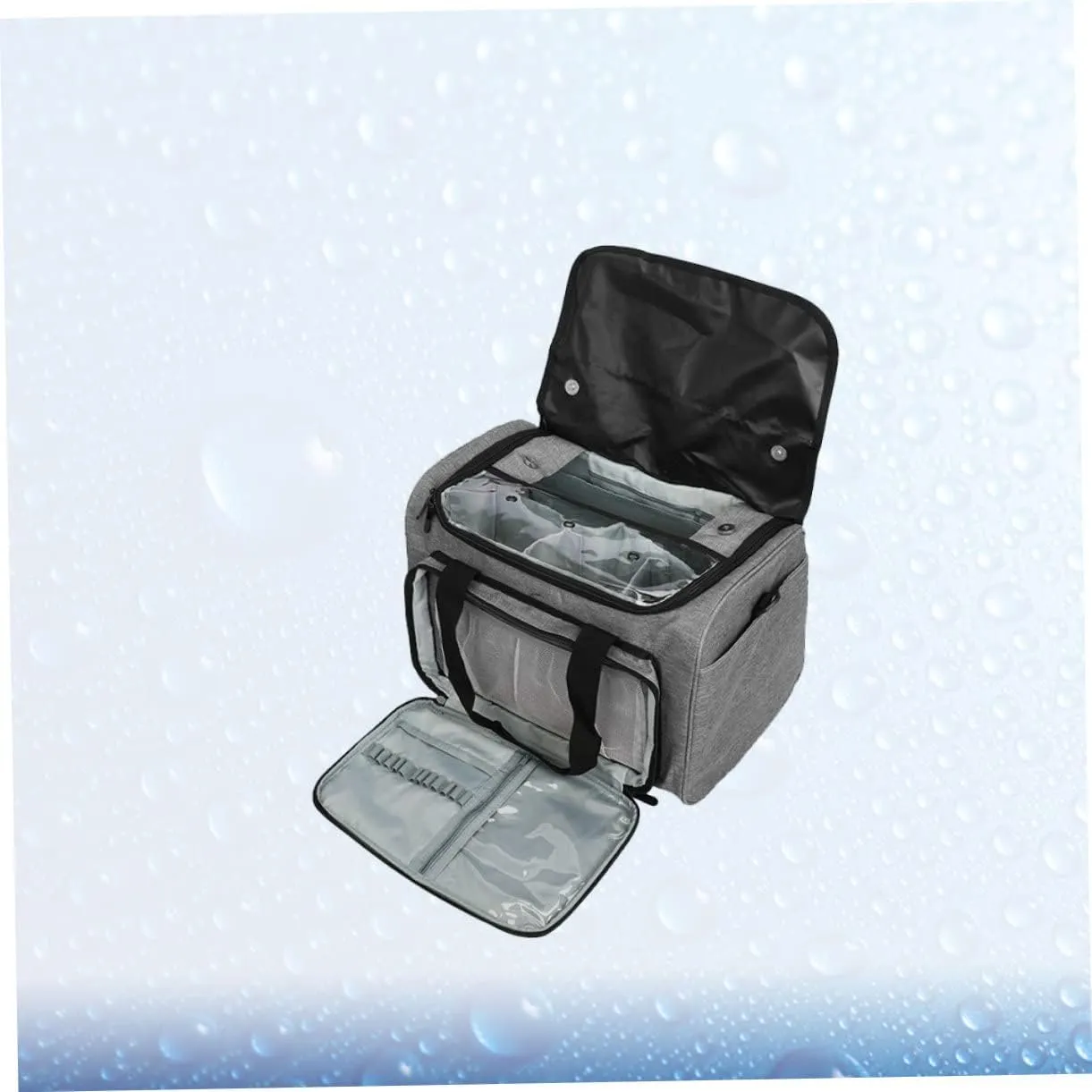 TEHAUX Woolen Yarn Storage Bag Large Capacity Shoulder Bag Multi-Pockets Craft Organizer Fashionable Handbag