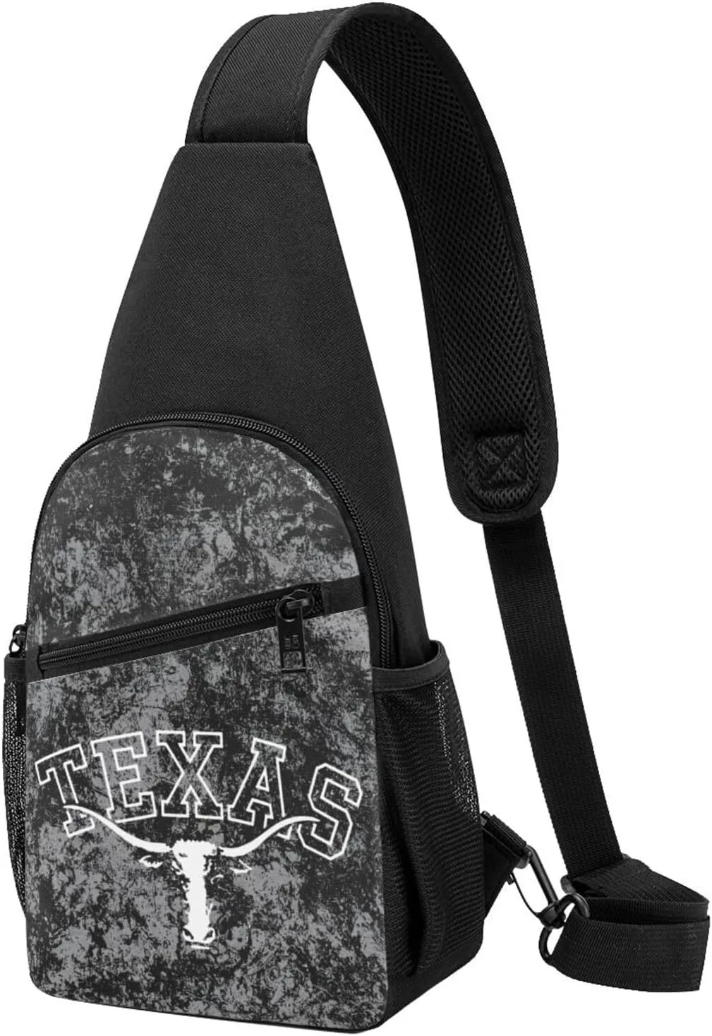 Texas Longhorn Lone Star State Texas Strong Sling Bag Crossbody Backpack Shoulder Casual Daypack Bags for Men Women