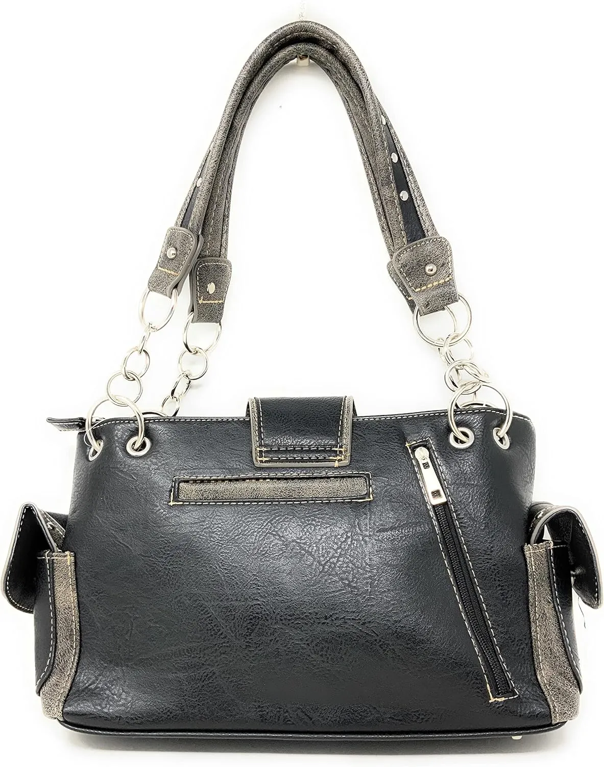 Texas West Western Style Rhinestone Concho Buckle Concealed Carry Purse Women Shoulder Bag in 4 colors