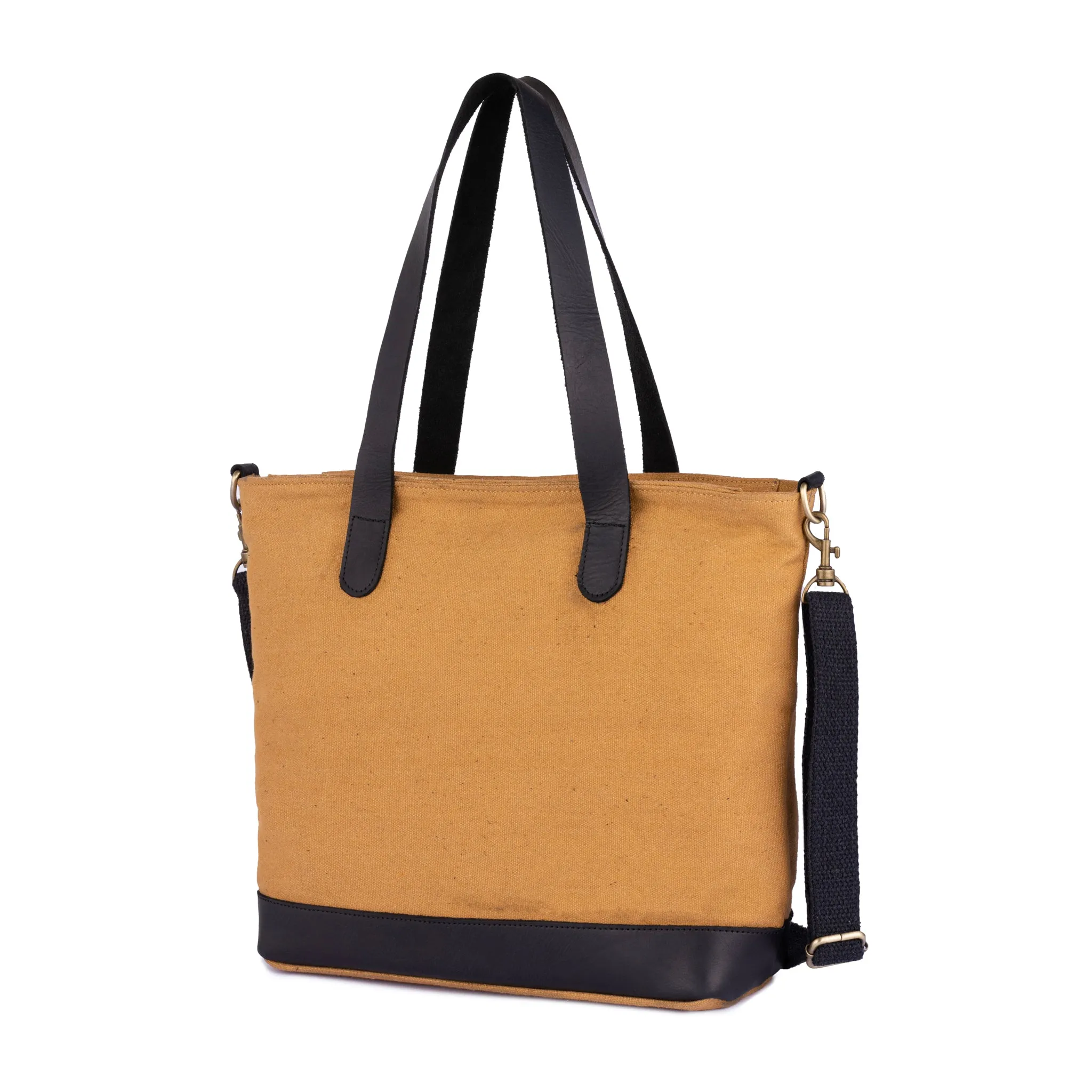 The Devon Canvas Tote Bag for Woman With Leather Straps
