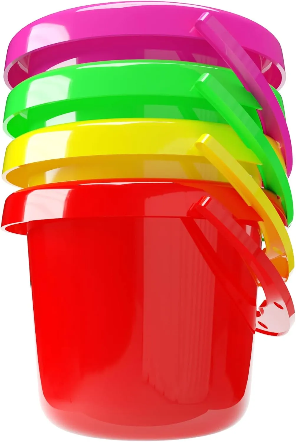 The Dreidel Company Mini Beach Day Playsets (Pack of 12) 3.25" Sand Bucket Play Set Box Includes, Pail, Shovel, Rake, Sifter Scoop, Dolphin Fish Sand Trays Toy for Boys and Girls Birthday Party Favor